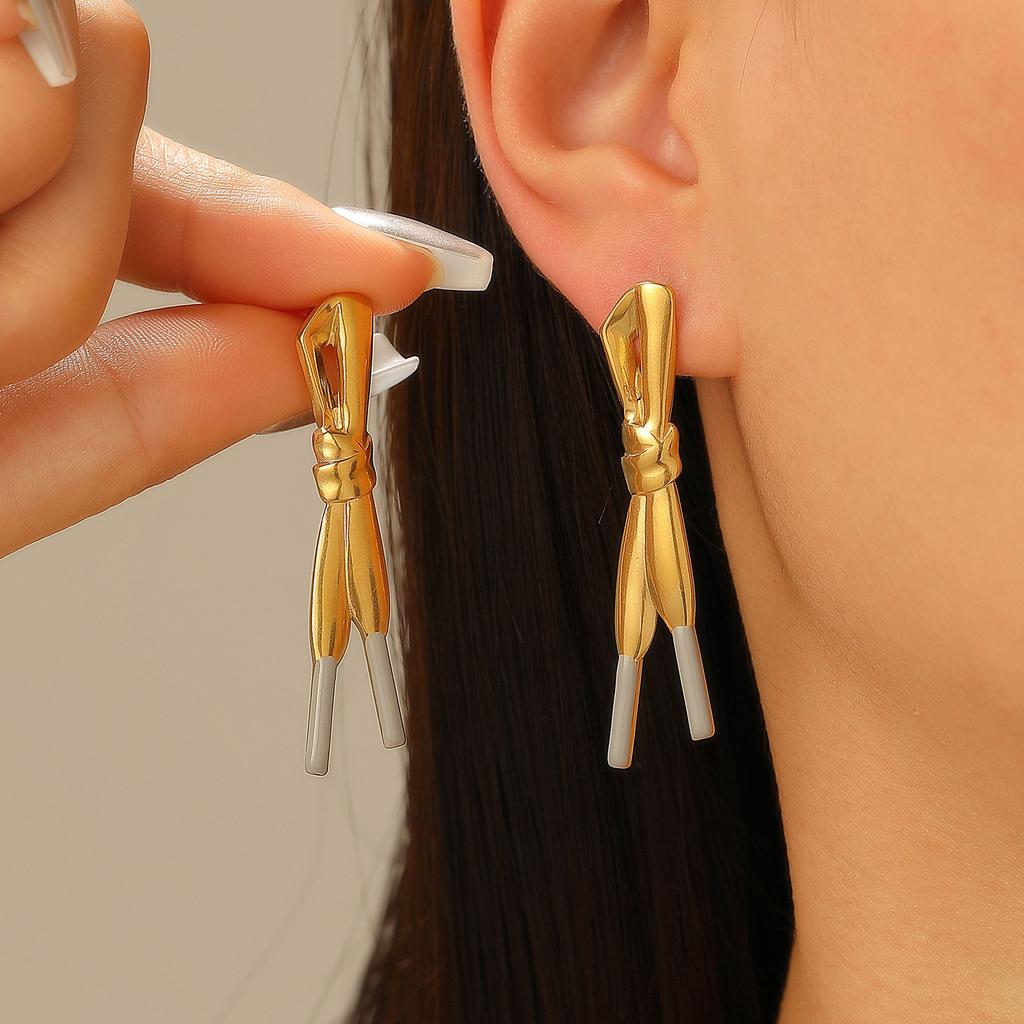 DIGADAGU Luxury Shrimp Butterfly Simulation Stud Earrings Stainless Steel Exaggerated Earrings Women's Jewelry Party Accessories