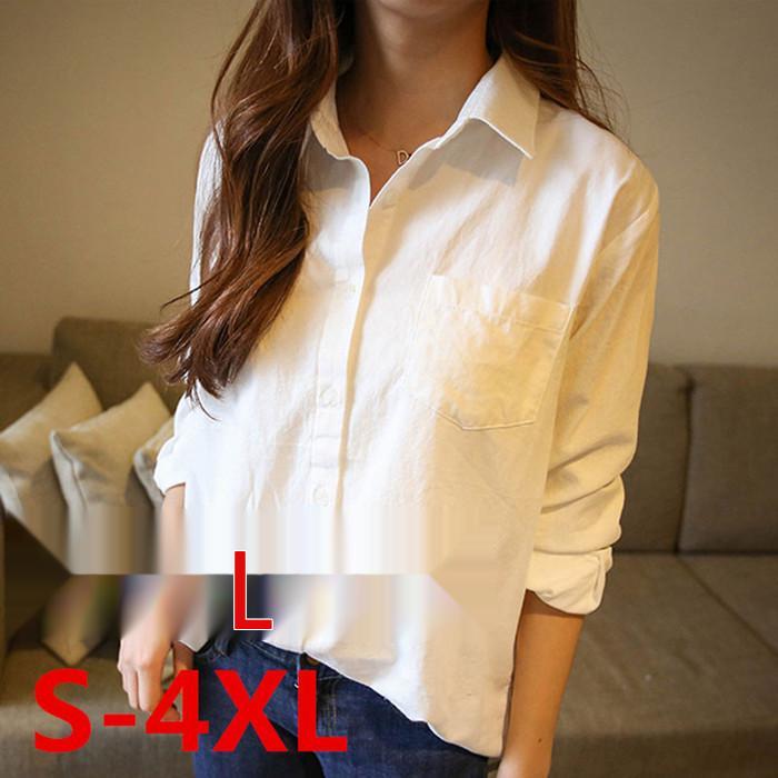 

Белая хлопково-льняная рубашка-кардиган большого размера свободного кроя для женщин, весна/лето 2024, корейский стиль, с длинным рукавом Double Extra Large белый