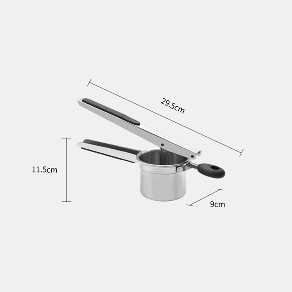 Potato Masher with 3 Interchangeable Discs & Silicone Grip Handles