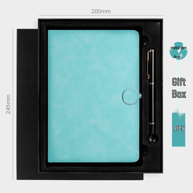 Custom Logo A5 Leather Notebook with Buckle for Business Meetings