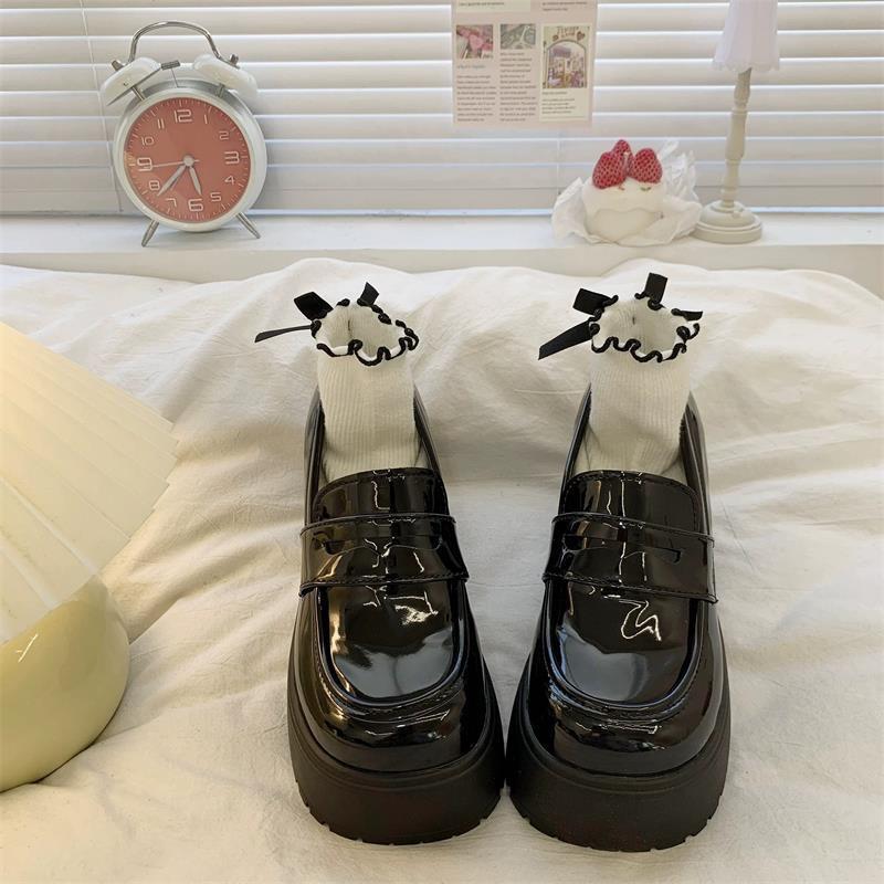 Show High British Style Small Leather Shoes Autumn 2025 New Spice Girl Platform Jk Uniform Single Shoes Versatile Heightening Loafers