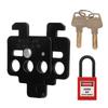 MCB Lockout Tagout Steel Circuit Breaker Lock 38mm Shackle Nylon Padlock for Schneider Circuit