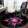 1pc Eye Symbol Office Round Area Rug, Indoor Mat Suitable ForOffice, Under Office Chairs Bedroom Living Room Home Decor, Room Deco T026
