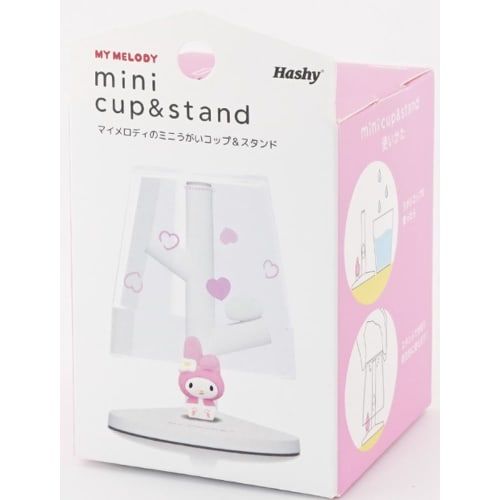 Hassy Top-in Cup Stand, Sanrio My Melody, Gargle Mouthwash, 90ml Capacity, Stand: 6cm Diameter x 11.6cm Height, Cup: 6.5cm Diameter x 11cm Height, SR-