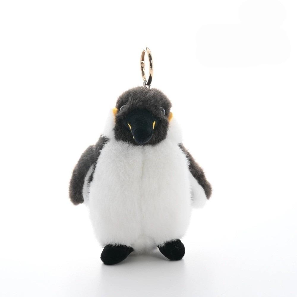Cartoon Aquarium Plushies Pendant Fashion Plush Keyring Funny Emperor Penguin Keychain Unisex темно серый
