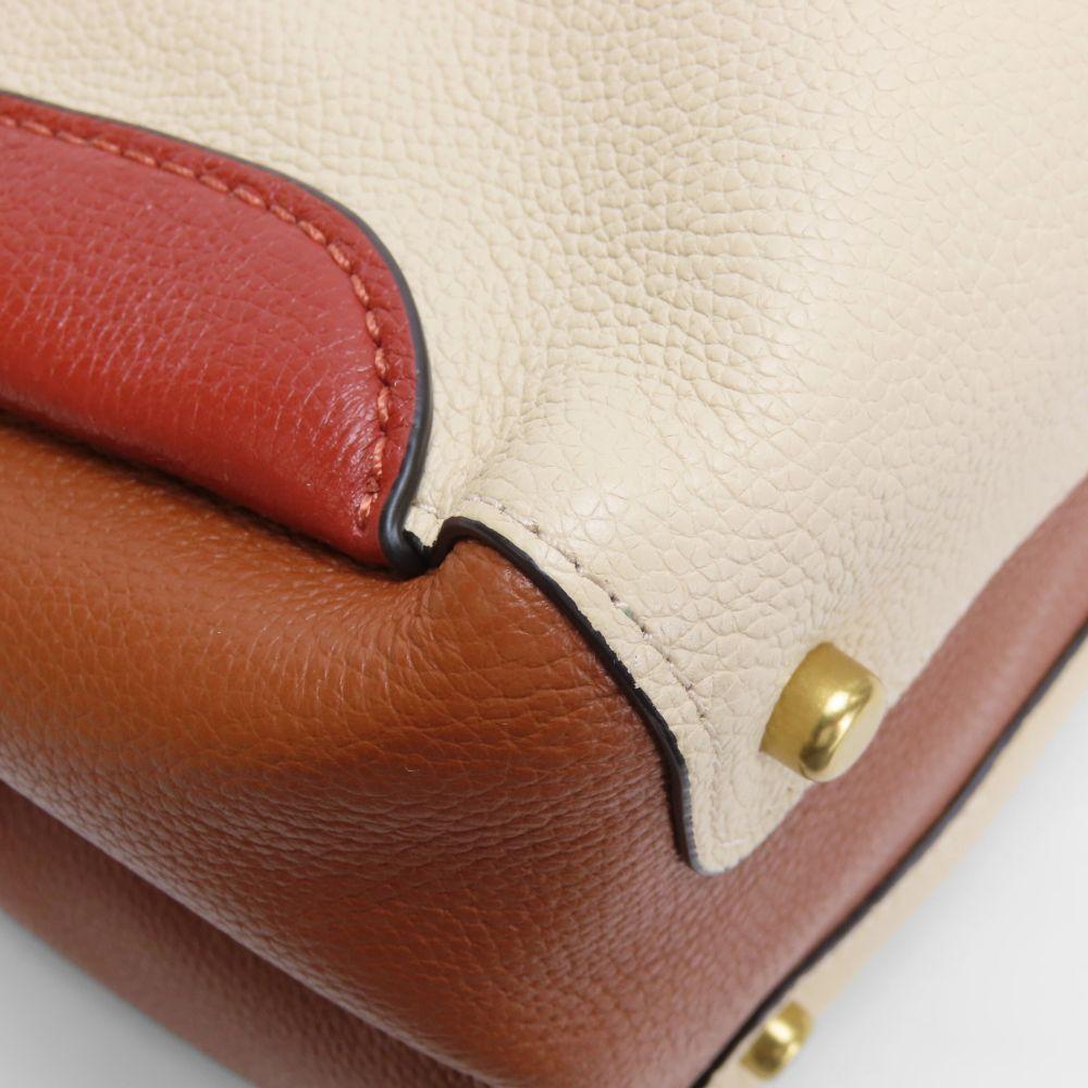 Używana torba tote COACH Hadley Hobo 76088 skóra w bloki kolorów wielokolorowa casualowa