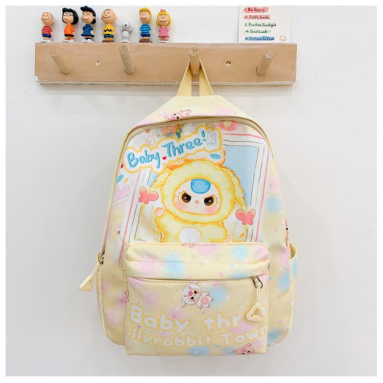 

School bag baby three-year-old school bag new cute large-capacity ultra-light backpack girl cartoon casual school bag жовтий