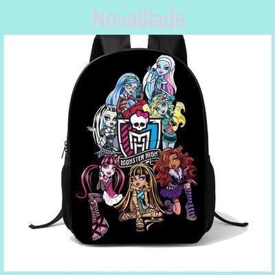 Školní batoh pro dívky a chlapce z lehkého nylonového materiálu s potiskem Monster High pro školní použití