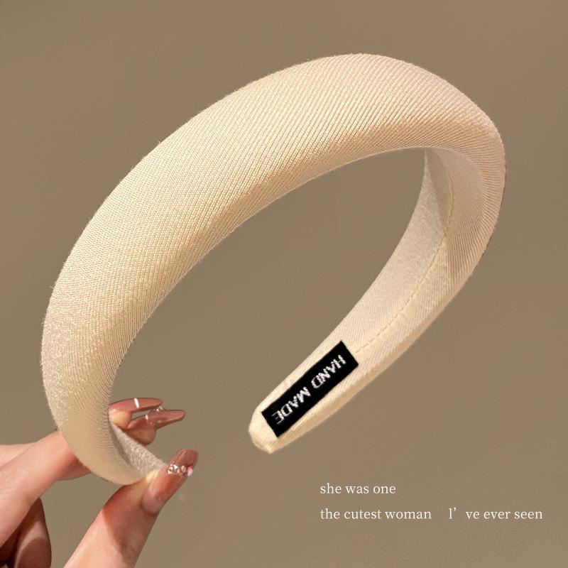 

Модні суцільні широкі гумки для волосся для дівчаток Вінтажні еластичні резинки для волосся Потовщена пов язка на голову Обруч для волосся Корейські аксесуари для волосся для жінок