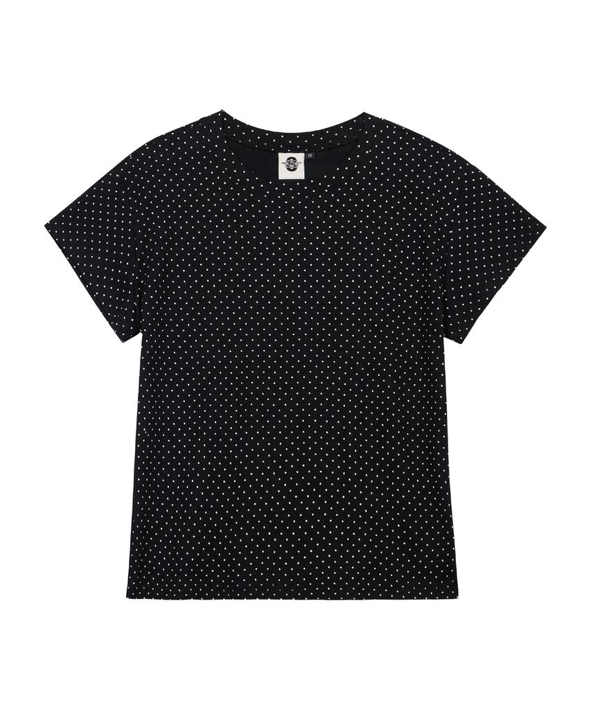 PRIMATE Dot Women'S Polka Dot Short Sleeve T-Shirt 3 Colors