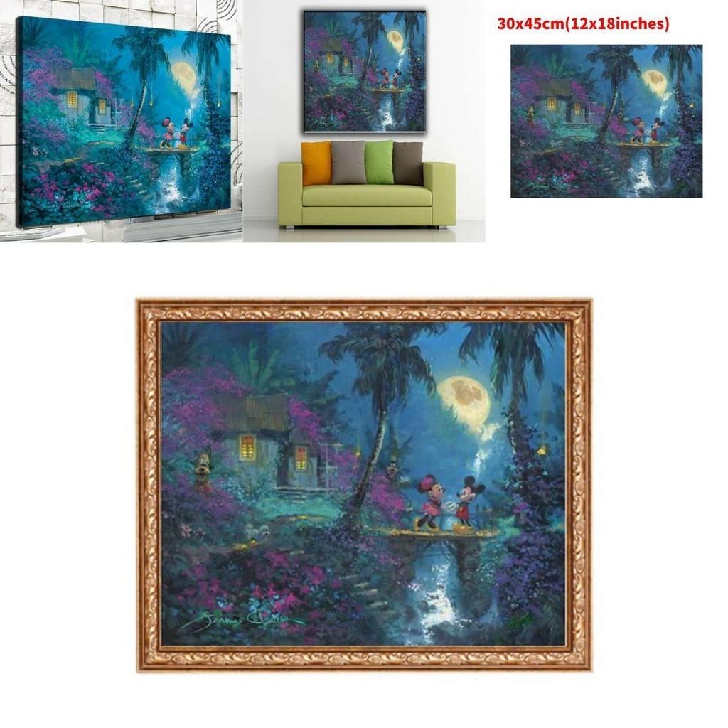 Mermaid Princess Canvas Wall Art Modern Fairy Tale Bedroom Kids Room Decorative Painting Core Material