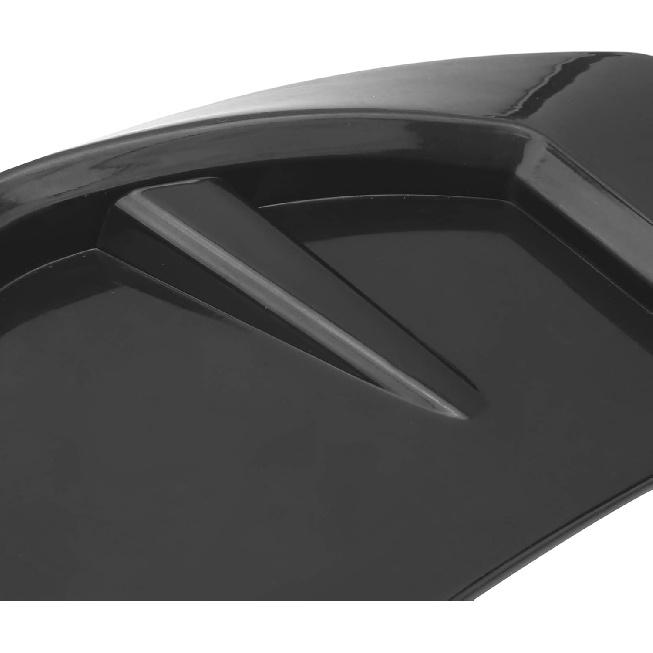 Side Trim, Pair Universal Side Vent Cover PU Rubber Glossy Black Car Exterior Trim