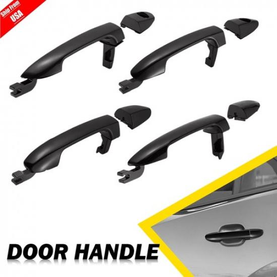4Pcs Set Outside Door Handles Front Rear Left Right Primed Black For Kia Spectra