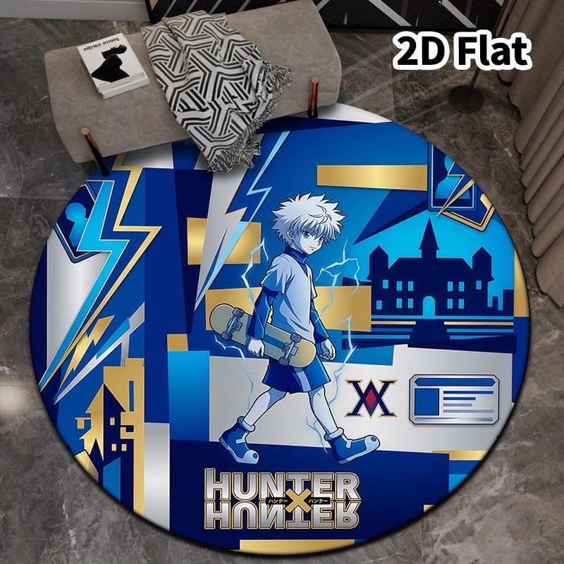 Hunter X Hunter Round Area Rug Carpet Rug For Living Room Bedroom Sofa Playroom Decor Nonslip Floor Mat