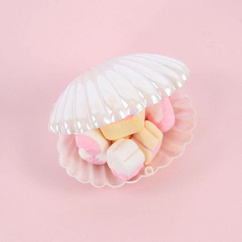 10 sztuk muszli w kształcie cukierków pudełko prezentowe dziewczyny syrenka urodziny przyjęcie dekoracje ślub baby shower przysługi boże narodzenie biżuteria pudełko do przechowywania
