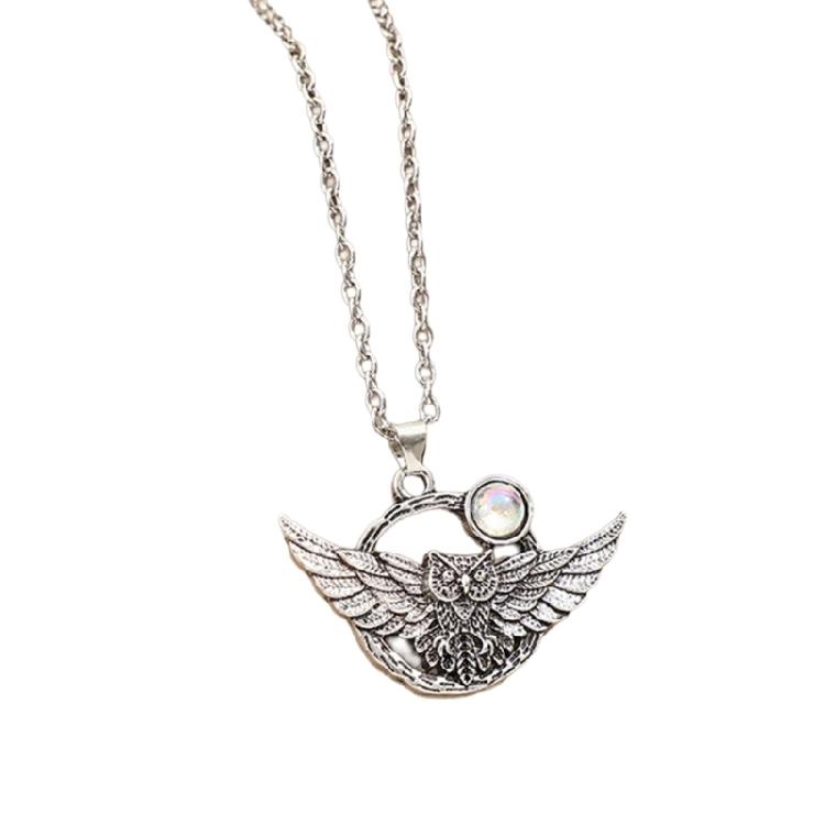 

Fashionable Owl Pendant Necklace Decoration With Gorgeous Stones Suitable for Various Event Parties Supplies Wear 1