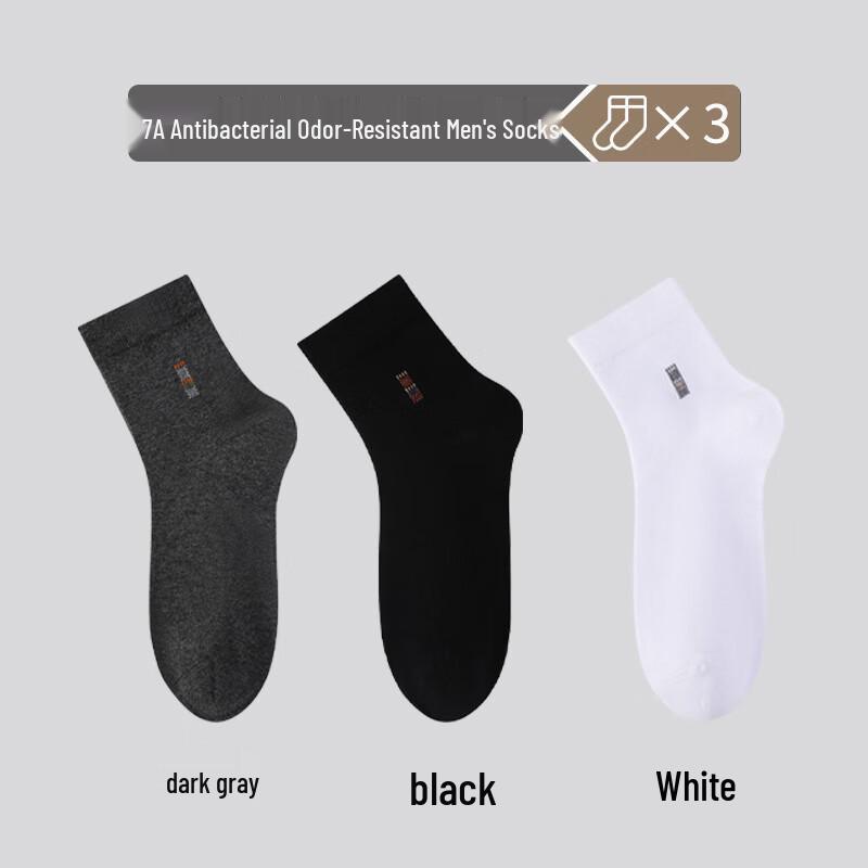 LangSha Men s Mid-Calf Sports Socks 3-Pack