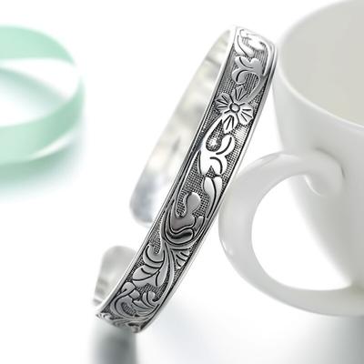 Silver Handmade Colour Cuff Bracelet for Women High Quality Vintage Fashion Exquisite Plum Flower Party Accessories Thai Hand Jewelry Gifts ARI