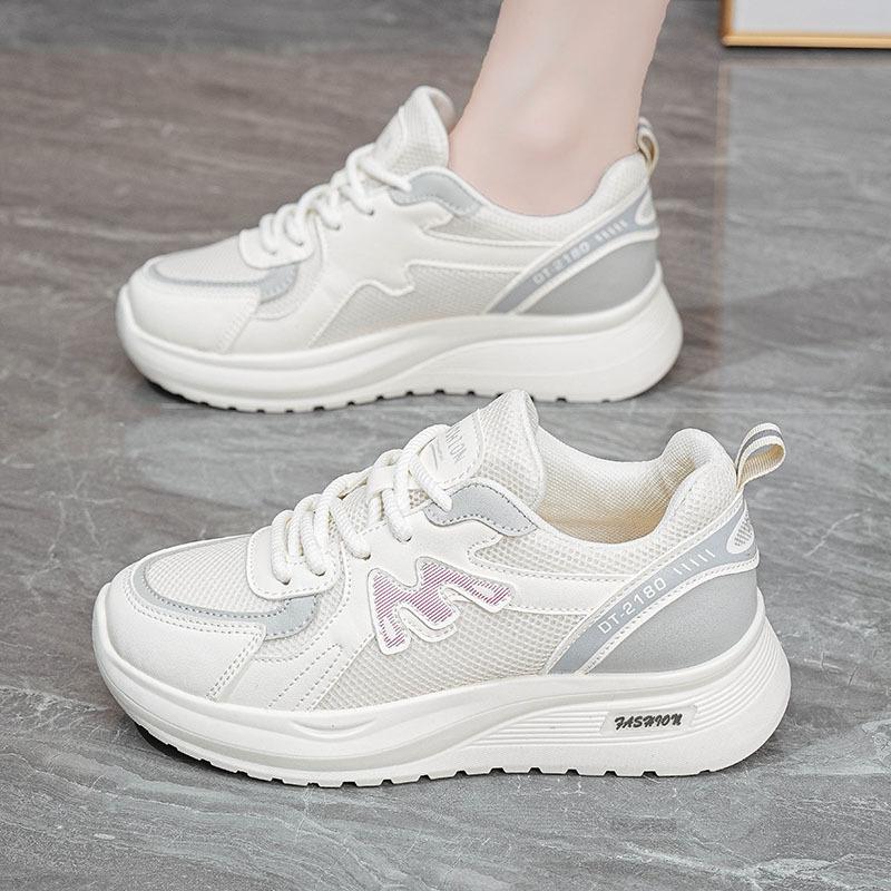 Breathable Mesh Sports Shoes, Women's Thick-soled Casual Running Shoes