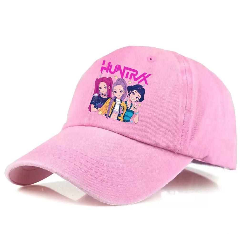 HUNTR/X Anime Girls Embroidered Baseball Cap, Vintage Washed Cotton Adjustable Dad Hat, Unisex Casual Sun Hat for Fans