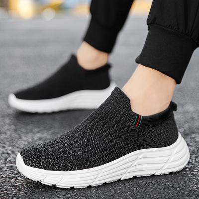 Socks Shoes for Men Sneakers Spring Knitted Breathable Men's Thick-soled Shoes Fashion Lightweight Soft-soled Men's Shoes