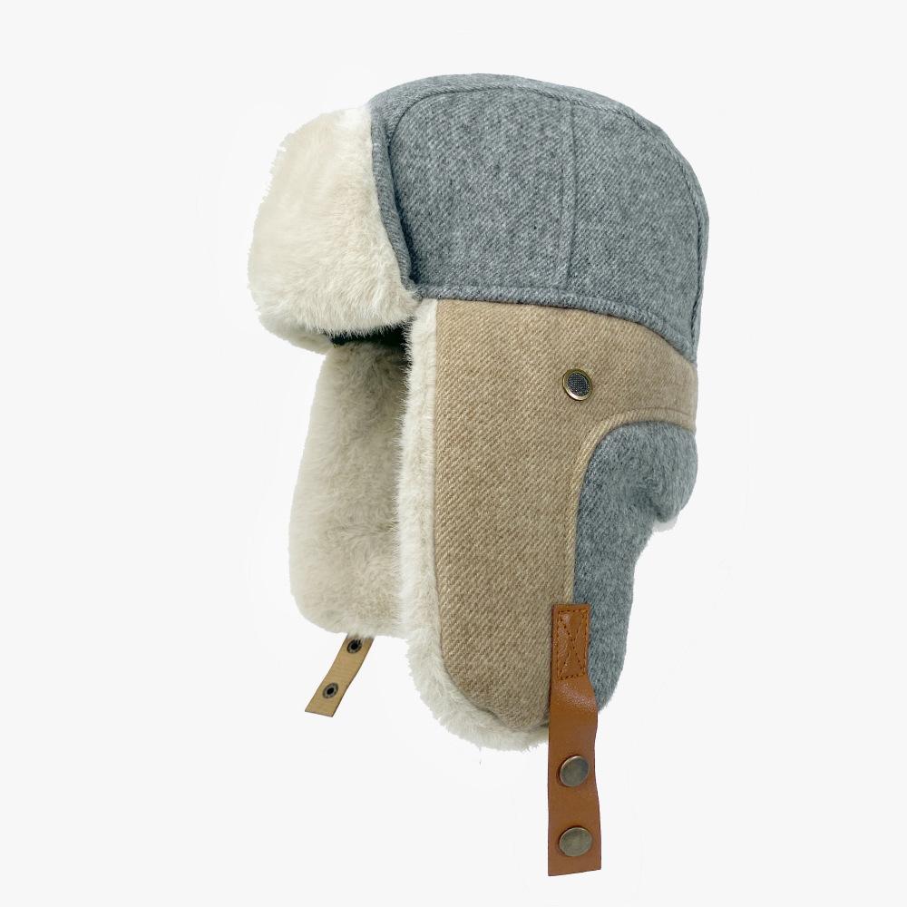 

New Winter Lei Feng Hat for Women Korean Style Fashion Ear Protection and Cold Protection Plus Velvet Thickened Hat for Men Outdoor Riding Warm Adjustable