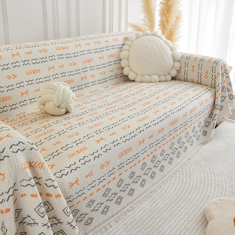 Ethnic Style Sofa Cover Cloth for All Seasons, High-end Sofa Blanket, Full Cover Sofa Towel, All-inclusive Universal Sofa Cover Cushion