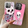 Rosa Stil Schädel Hexe Stoßfeste Handyhülle für Xiaomi Poco X7 X6 X5 X3 Pro F7 Ultra M8 Redmi 15C 15 14C 13C 12C 10C 13 12 10