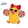 Daily Wear Brooch Enamel Technology Brooch, Cartoon Anime Cheerleading Duck Shape Pin, Small Pin Sturdy for School Uniforms Bags Sunglasses Accessory