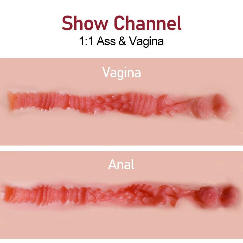 Real Ass 3D Artificial Vagina Male Masturbators Deep Throat Realistic Anal Soft Silicone Fake Pussy Erotic Adult Sex Toy for Men