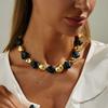 Fashion Irregular Smudge Resin Beaded Necklace, Personalized Geometric Special-Shaped Ccb Collarbone Chain Necklace