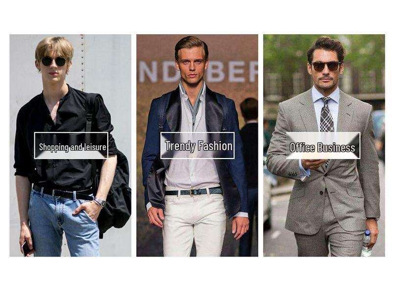 Genuine Crazy Horse Leather Men's Briefcase and Crossbody Bag