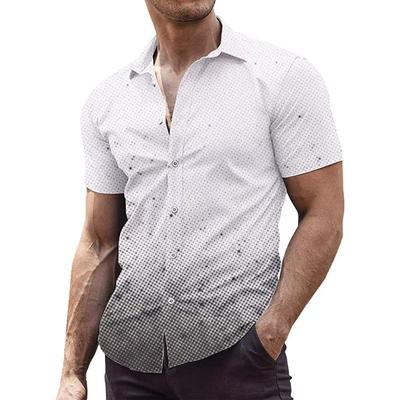 Summer Men's Fashion Short Sleeve Shirt Breathable Stretch Shirt