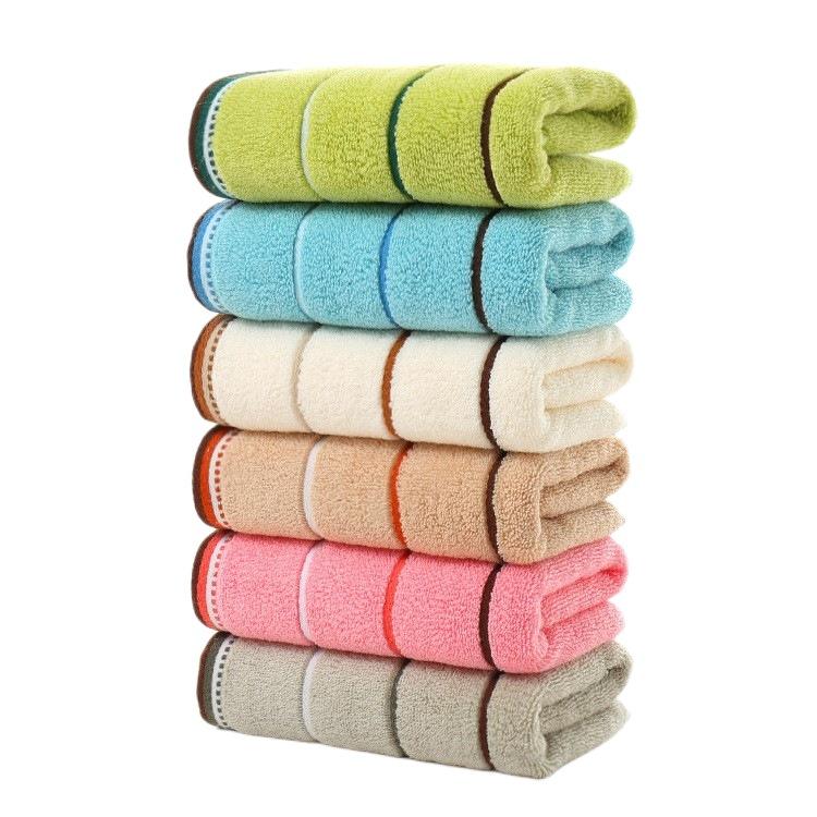 Household Soft Water-absorbing Stripe Jacquard Washing Towel