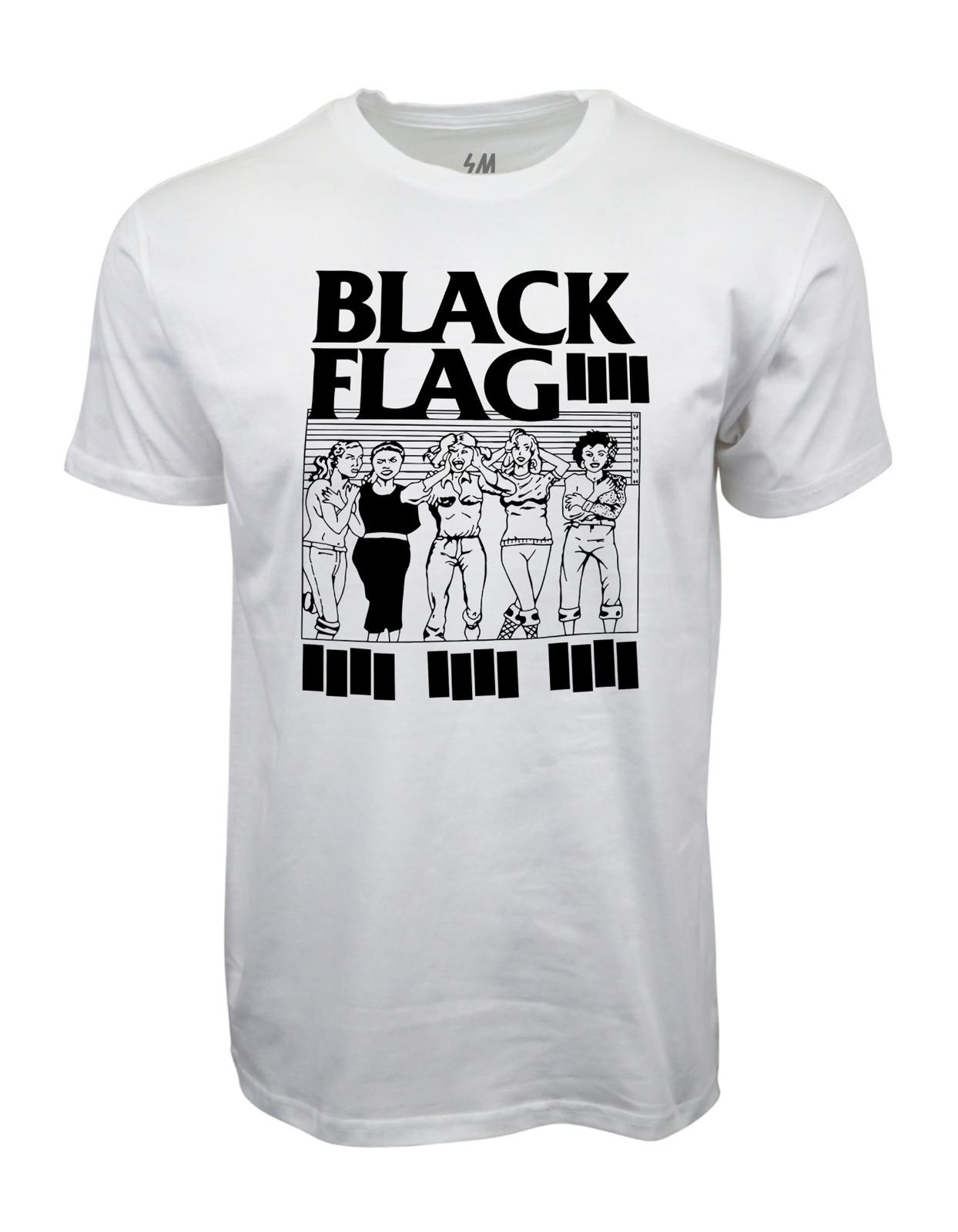 The-Black-Flag White Graphic T shirt XL