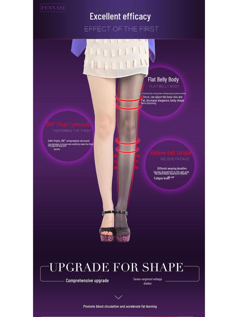 Fenna Women's 15D Micro Pressure Thin Spring and Summer Stockings