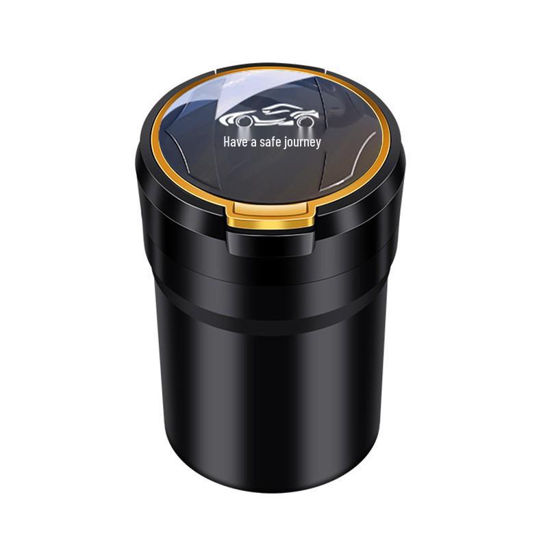 High-End Ceramic Flip-Top Car Ashtray: Dual-Use Anti-Fly Ash Accessory for Car and Home