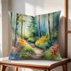 Summer forest Cushion Cover Natural Linen Organic Fabric DoubleSided Printing Couch Pillow Covers Home Decor