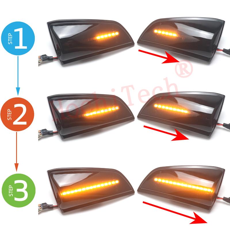 Dynamic Turn Signal LED Side Mirror Indicator Blinker Sequential Lamp for Volvo S40 Pre-facelift 2004-2007 V50 05-08 C70 06-09