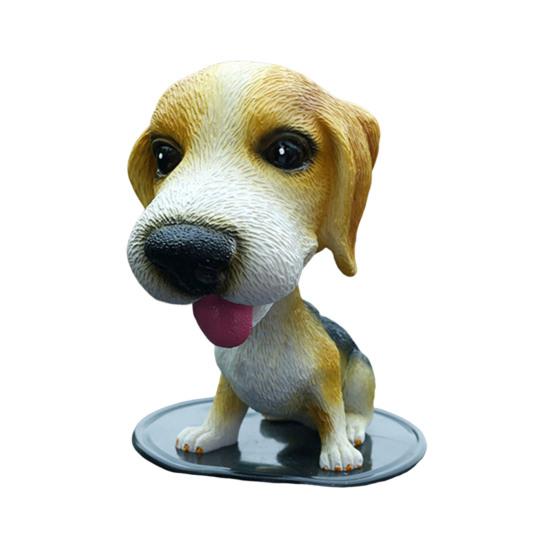 Shake Head Dog Car Dashboard Decoration Funny Nodding Dog Ornament Resin Auto Interior