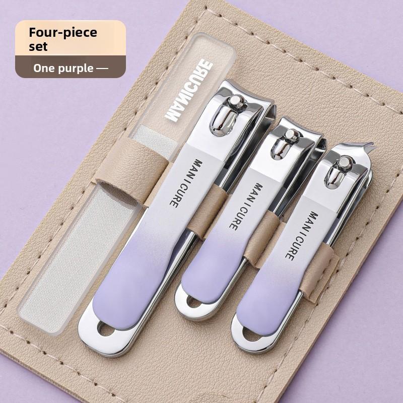 Nagelknipser Set - Vierteiliges Set aus Nagelscheren, Nagelknipser Set, Nagelpflegeset, Nageldose, Edelstahl Nagelscheren