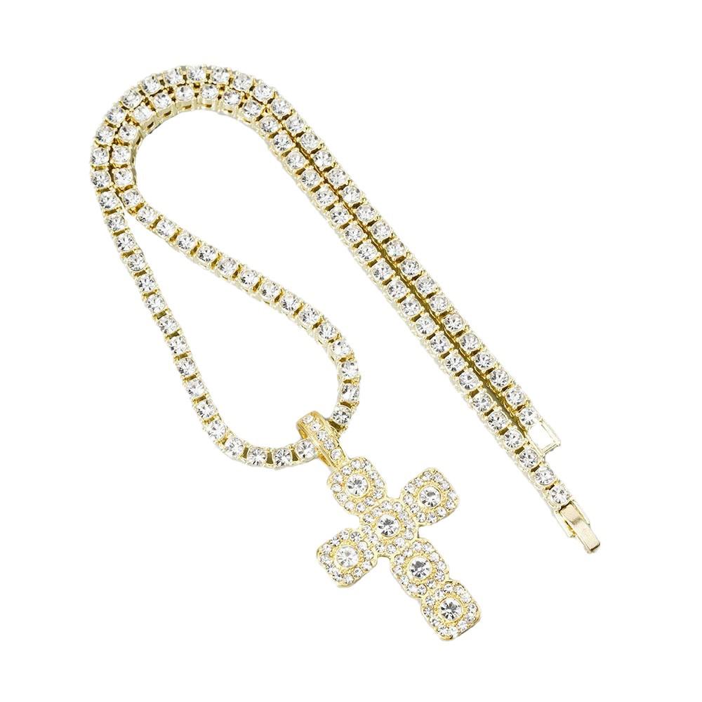 European-American Exaggerated Hip Hop Rhinestone Pendant Jewelry for Men & Women