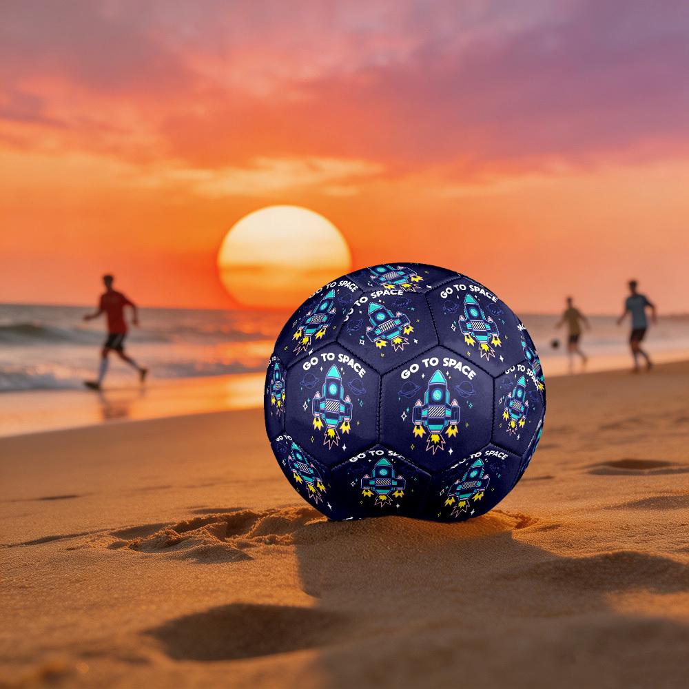 1pc Rocket Space Size 5 Soccer Ball Professional Match Training Football Indoor &Outdoor Sports Ball Lightweight Durable C6569