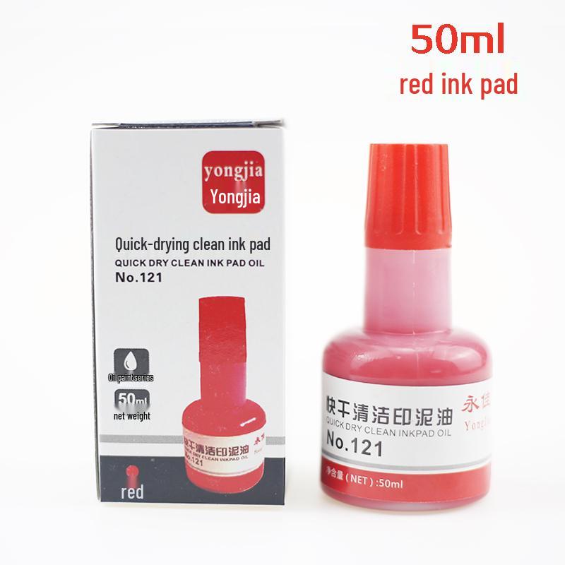 Tampone Inchiostro Rosso a Essiccazione Rapida in Scatola di Ferro per Artigianato con Timbri - Disponibile in Formati Grande, Medio, Piccolo