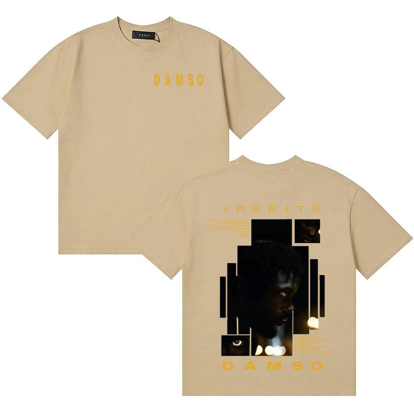 Singer Damso 2025 Ipseite Album Merch Tshrit Fashion Classic Short Sleeve Tee Shirt Unisexs Women Casual Streetwear Summer Clothing