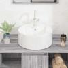 White Ceramic Round Washbasin 40x14.5 Cm