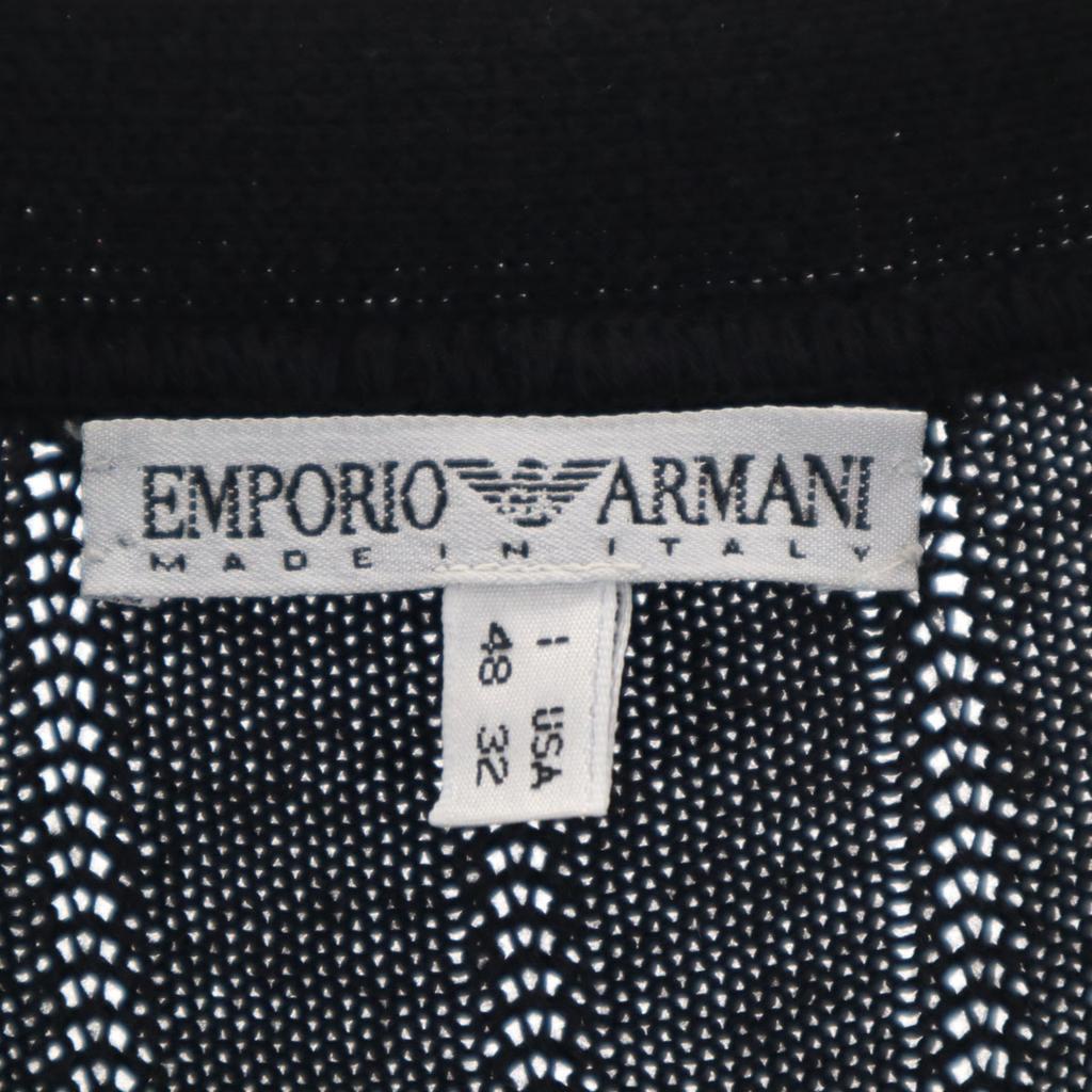 Emporio Armani 90s Made In Italy Old Long Sleeve Knit Cardigan 48 Black Men's Used