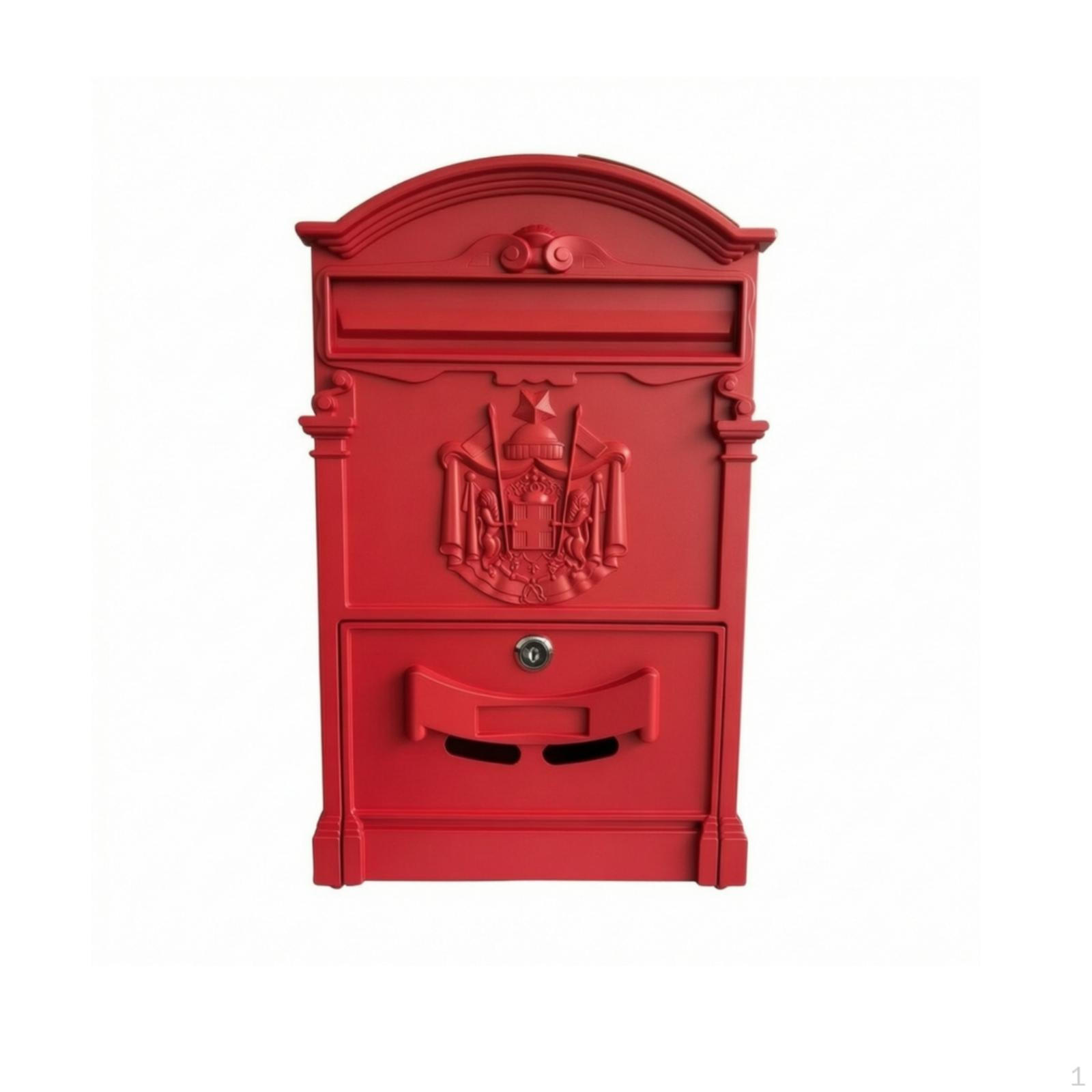 WallMounted Mailbox with Lock Ornate Baroque