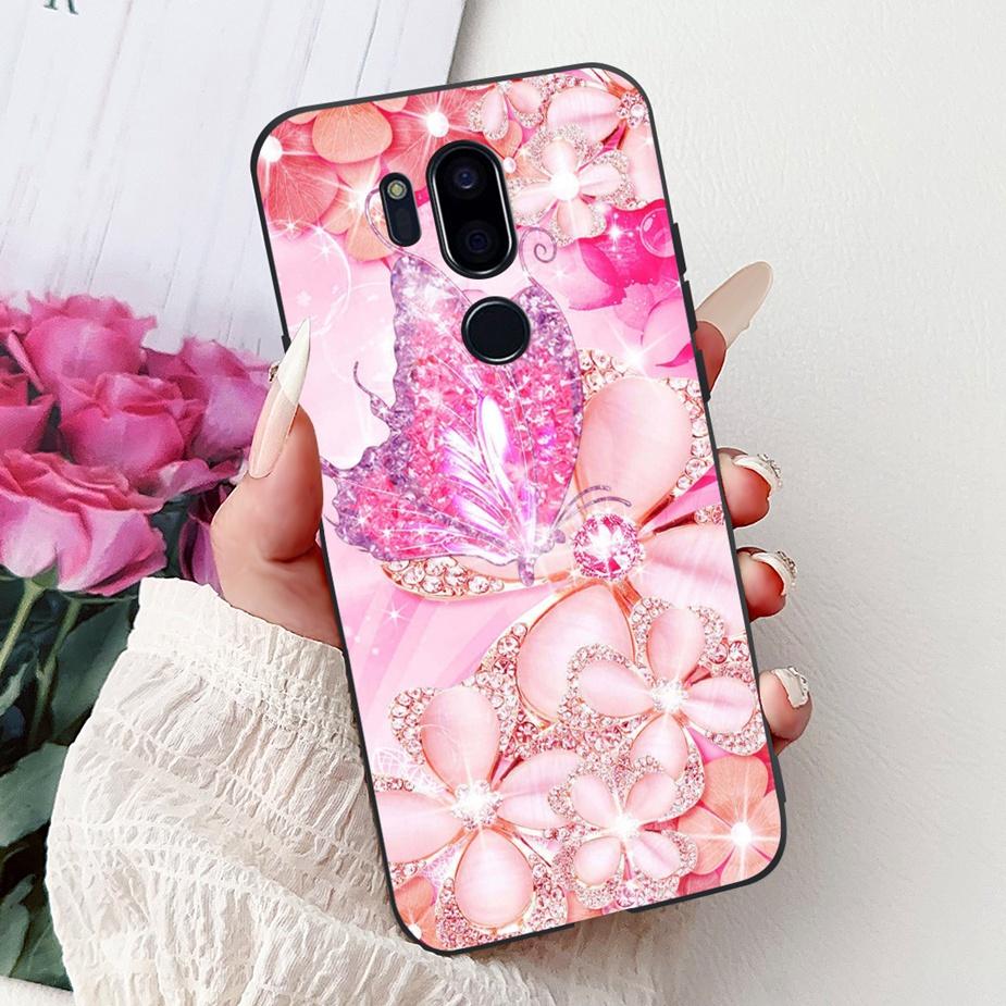 For LG G7 ThinQ Case Cute Cat Luxury Painted Cover Soft Slim Phone Case For LG G7 ThinQ G7Thinq LM-G710 G710 G7+ Back Cover Bags