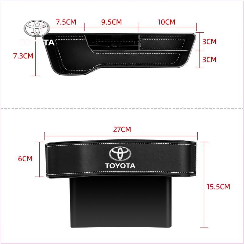 2pcs Car Seat Organizer Crevice Storage Box Gap Slit Car Accessories for Toyota Trd Gr RAV4 Camry Highlander Corolla Yaris Chr Auris